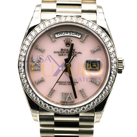 rolex opal dial|rolex with pink diamonds.